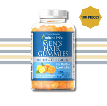 Puritan Hair Gummies With Biotine And Collagen 100 Gummies